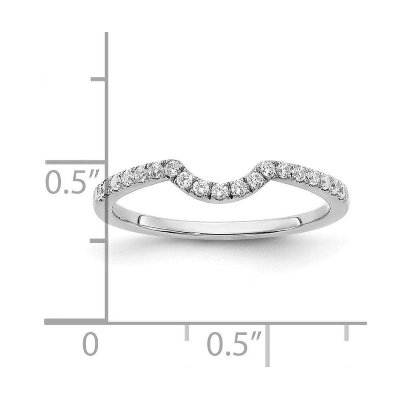14K White Gold Lab Grown Diamond VS/SI FGH Matching Wedding Band Ring