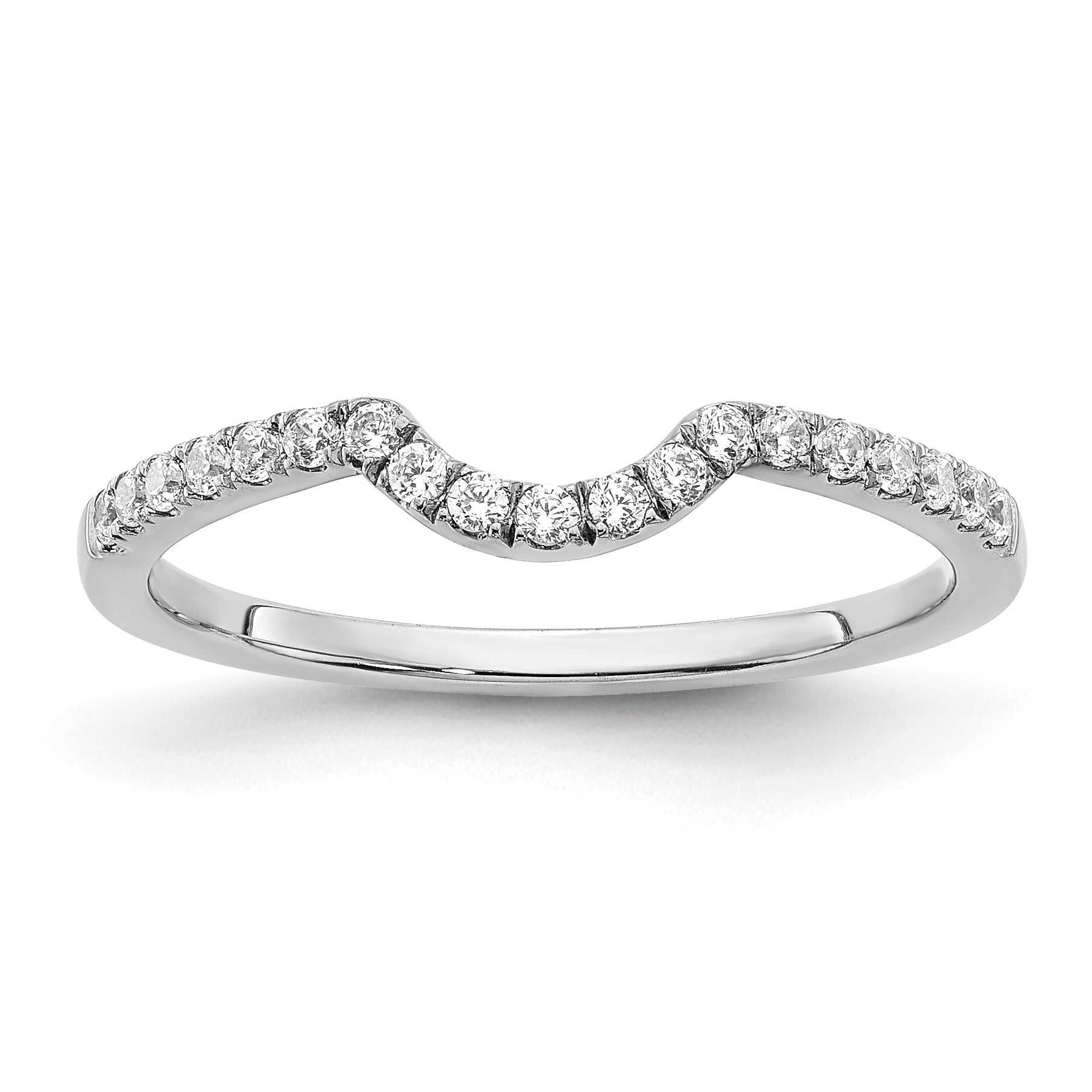 14K White Gold Lab Grown Diamond VS/SI FGH Matching Wedding Band Ring