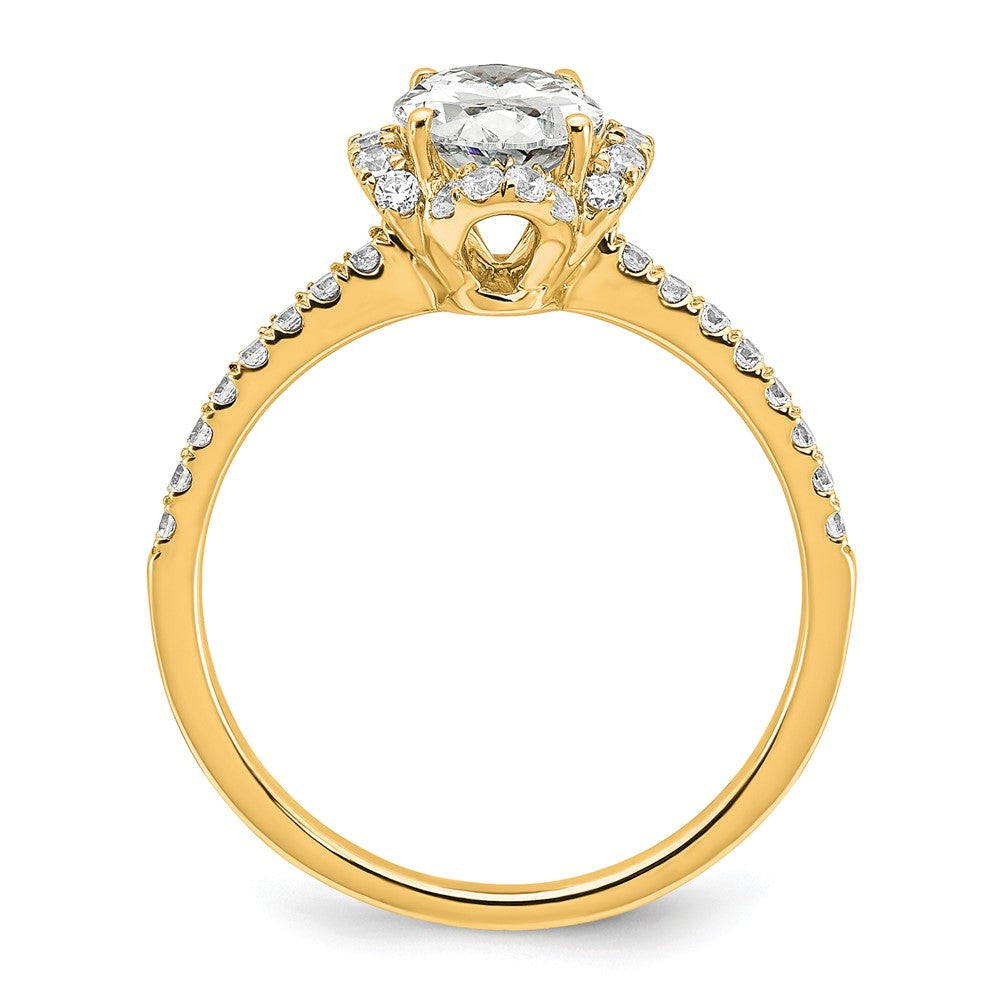 14k Yellow Gold Lab Grown Diamond VS/SI FGH Oval Engagement. Ring