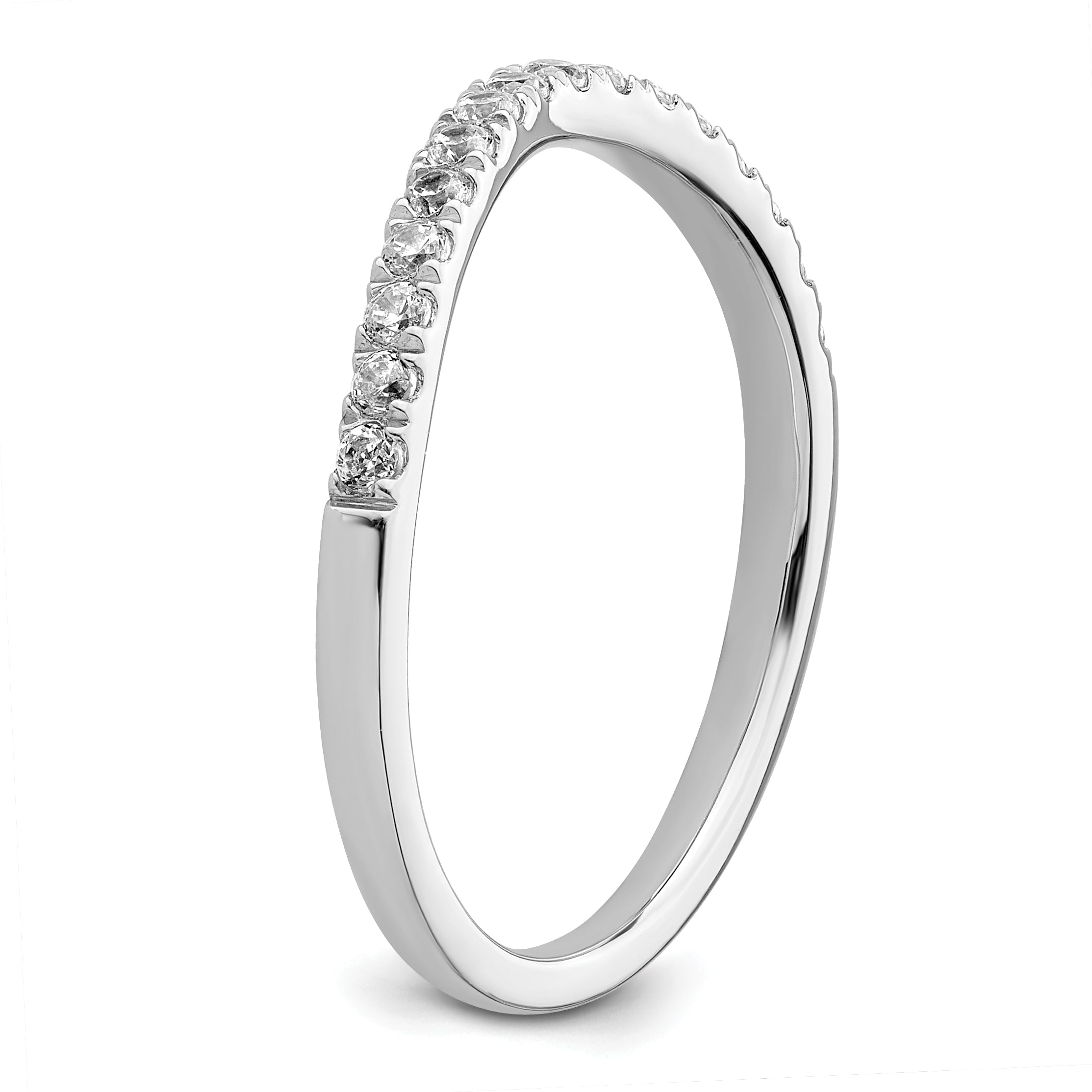 14K White Gold Lab Grown Diamond VS/SI+ G+ Set of 2 Wedding Band Rings
