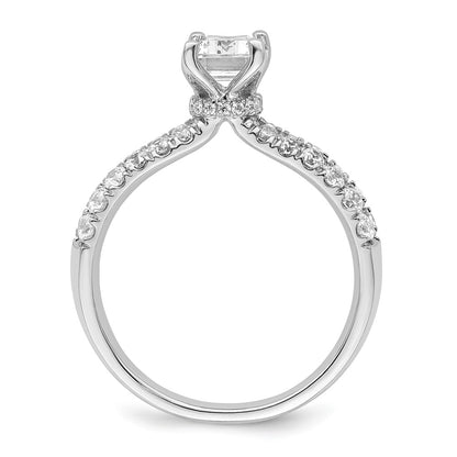 14K White Gold Lab Grown Diamond VS/SI+ G+ Semi-Mount Eng. Ring