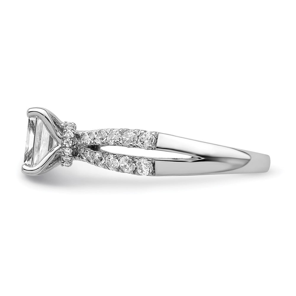 14K White Gold Lab Grown Diamond VS/SI+ G+ Semi-Mount Eng. Ring