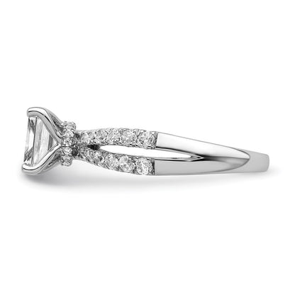 14K White Gold Lab Grown Diamond VS/SI+ G+ Semi-Mount Eng. Ring