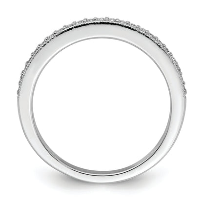 14K White Gold 1/6 Carat Diamond Complete Wedding Band