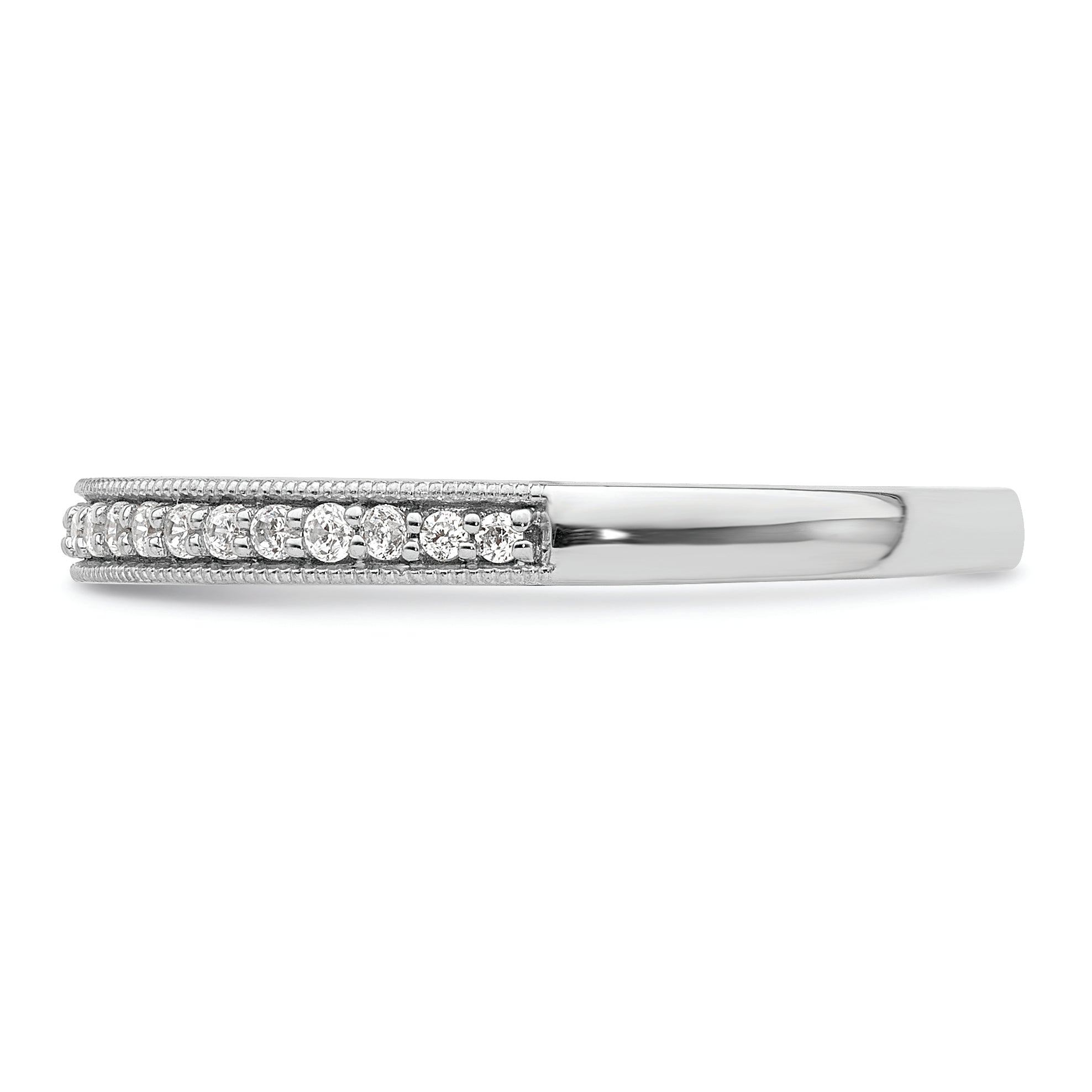 14K White Gold 1/6 Carat Diamond Complete Wedding Band