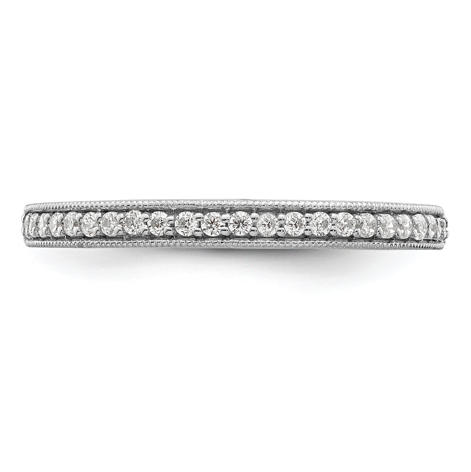 14K White Gold 1/6 Carat Diamond Complete Wedding Band