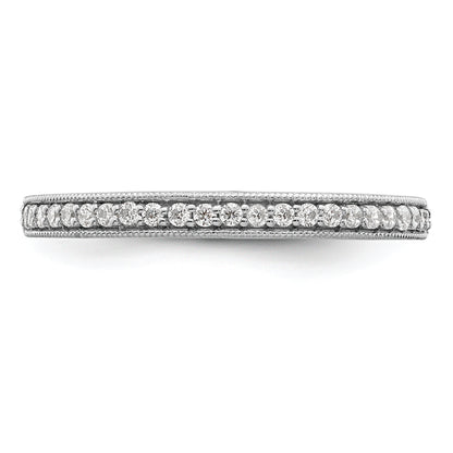 14K White Gold 1/6 Carat Diamond Complete Wedding Band