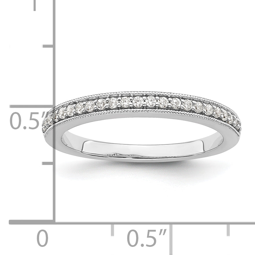 14K White Gold 1/6 Carat Diamond Complete Wedding Band