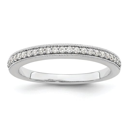 14K White Gold 1/6 Carat Diamond Complete Wedding Band