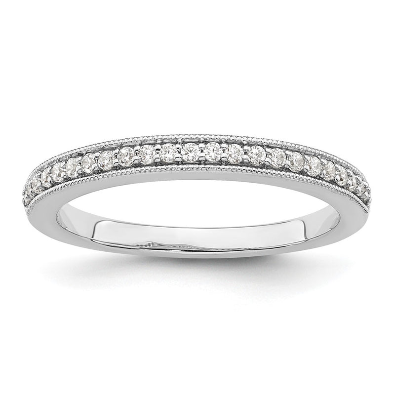 14K White Gold 1/6 Carat Diamond Complete Wedding Band