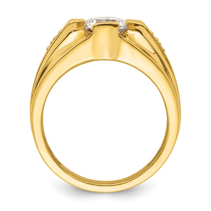 14k Yellow Gold 5/8 Ct. Lab Grown Diamond VS/SI+ G+ Certified Men's Ring