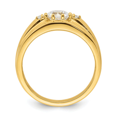 14k Yellow Gold 1 1/15 Ct. Lab Grown Diamond VS/SI+ G+ Men's Ring