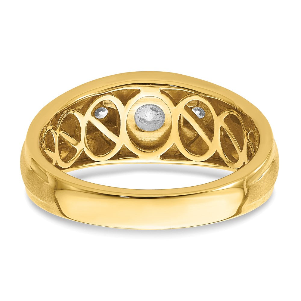 14k Yellow Gold 1 1/15 Ct. Lab Grown Diamond VS/SI+ G+ Complete Men's Ring