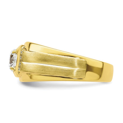 10k Yellow Gold Lab Grown VS/SI FGH Dia Semi-Mount Men's Ring