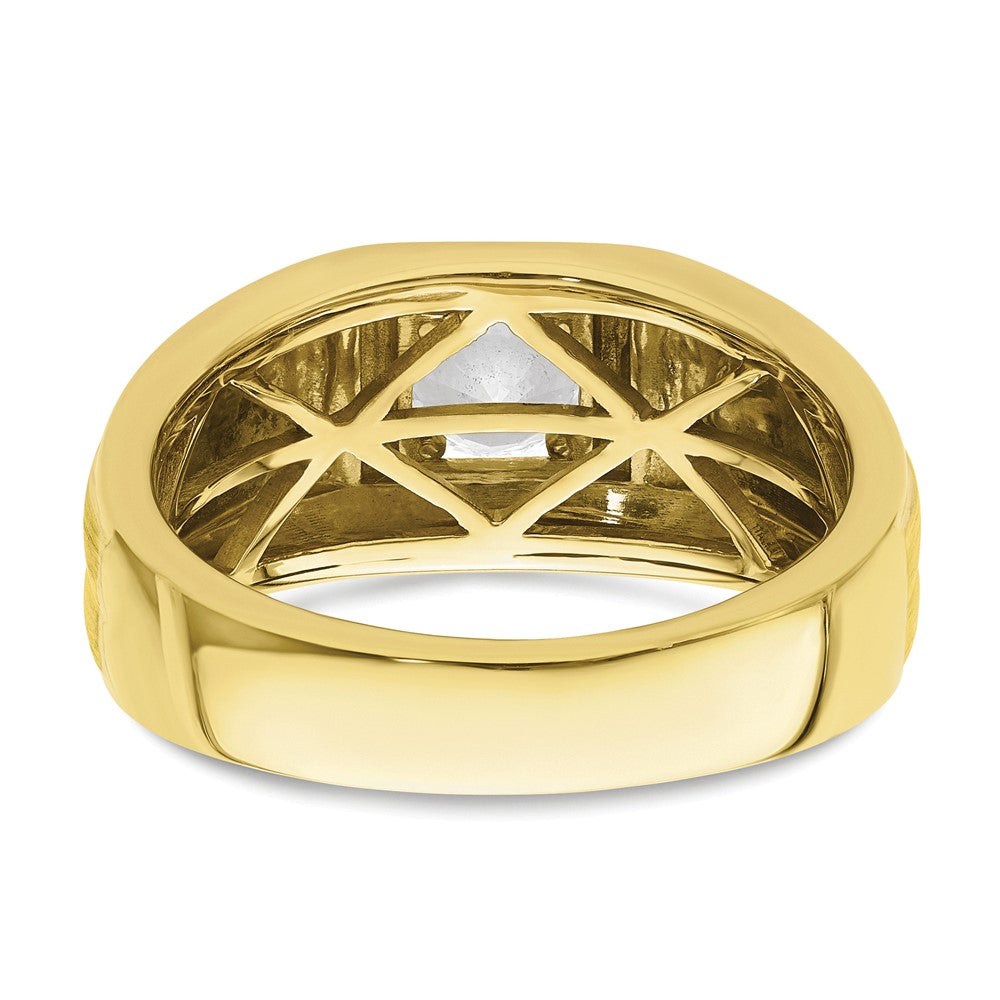 10k Yellow Gold Lab Grown VS/SI FGH Dia Semi-Mount Men's Ring