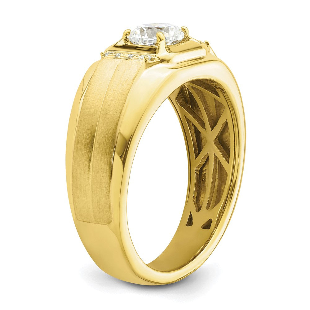 10k Yellow Gold Lab Grown VS/SI FGH Dia Semi-Mount Men's Ring