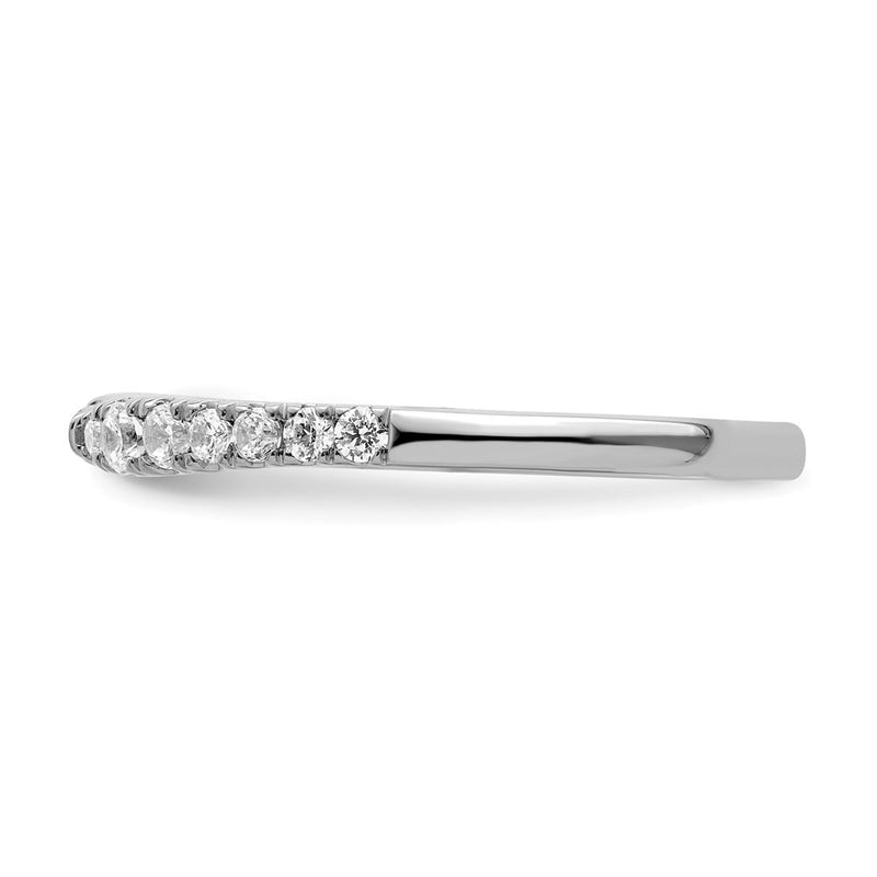 True Origin 14K White Gold 1/4 carat Lab Grown Diamond VS+ F+ Complete Wedding Band Ring