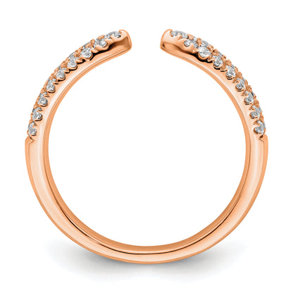 14K Rose Gold True Origin 1/2 Carat Lab Grown Diamond Vs D E F Fancy Band