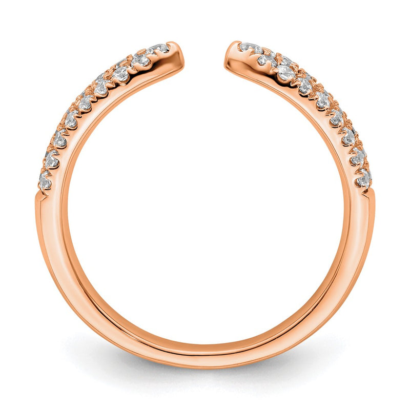14K Rose Gold True Origin 1/2 Carat Lab Grown Diamond Vs D E F Fancy Band