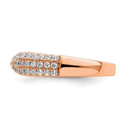 14K Rose Gold True Origin 1/2 Carat Lab Grown Diamond Vs D E F Fancy Band