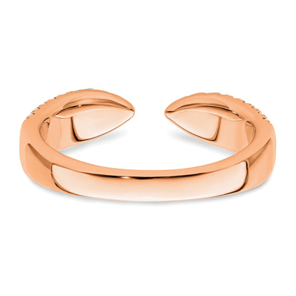 14K Rose Gold True Origin 1/2 Carat Lab Grown Diamond Vs D E F Fancy Band