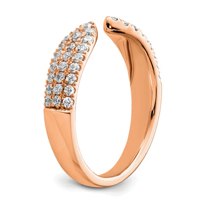14K Rose Gold True Origin 1/2 Carat Lab Grown Diamond Vs D E F Fancy Band