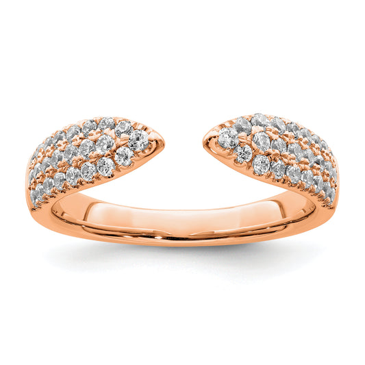 14K Rose Gold True Origin 1/2 Carat Lab Grown Diamond Vs D E F Fancy Band
