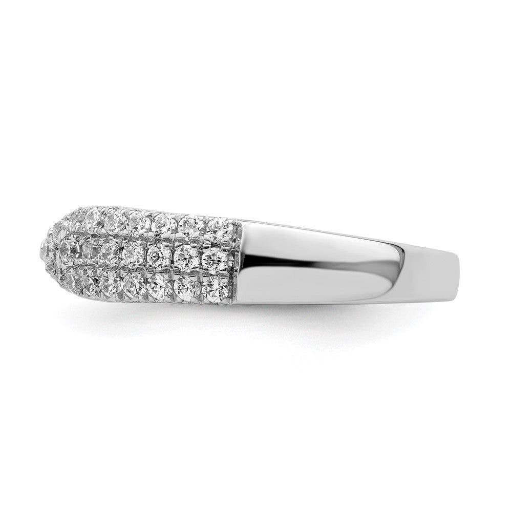 True Origin 14K White Gold 1/2 carat Lab Grown Diamond VS+ F+ Complete Wedding Band Ring