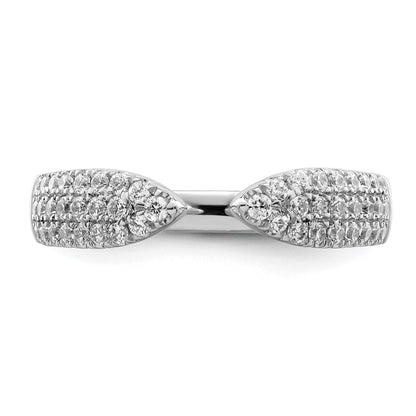 True Origin 14K White Gold 1/2 carat Lab Grown Diamond VS+ F+ Complete Wedding Band Ring
