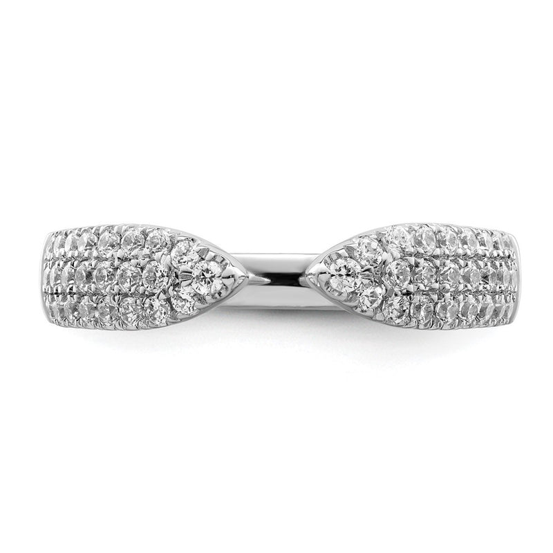 True Origin 14K White Gold 1/2 carat Lab Grown Diamond VS+ F+ Complete Wedding Band Ring