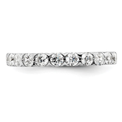 14k White Gold 3/4 Ct. Lab Grown Diamond VS/SI+ G+ Eleven Stone Fashion band