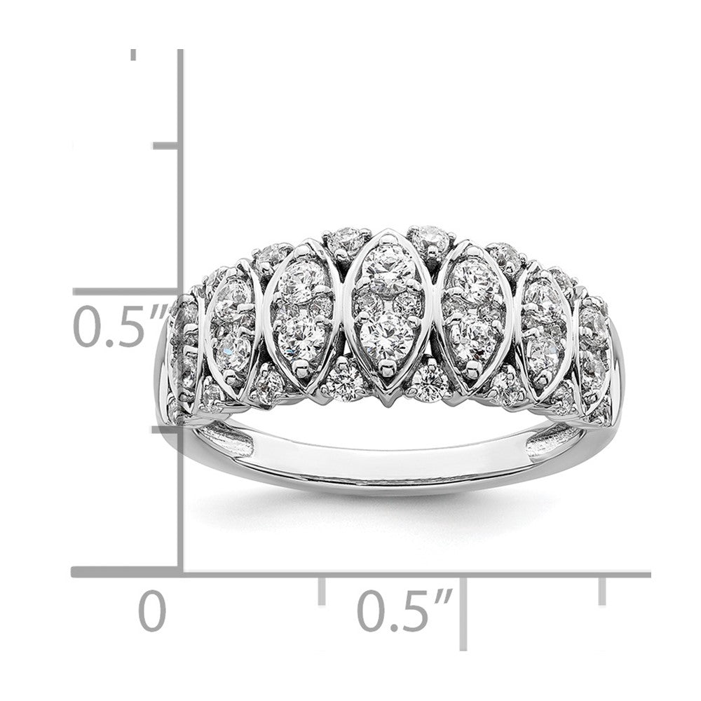 14K White Gold 3/4 Carat Complete Diamond Ring