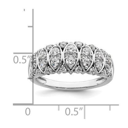 14K White Gold 3/4 Carat Complete Diamond Ring