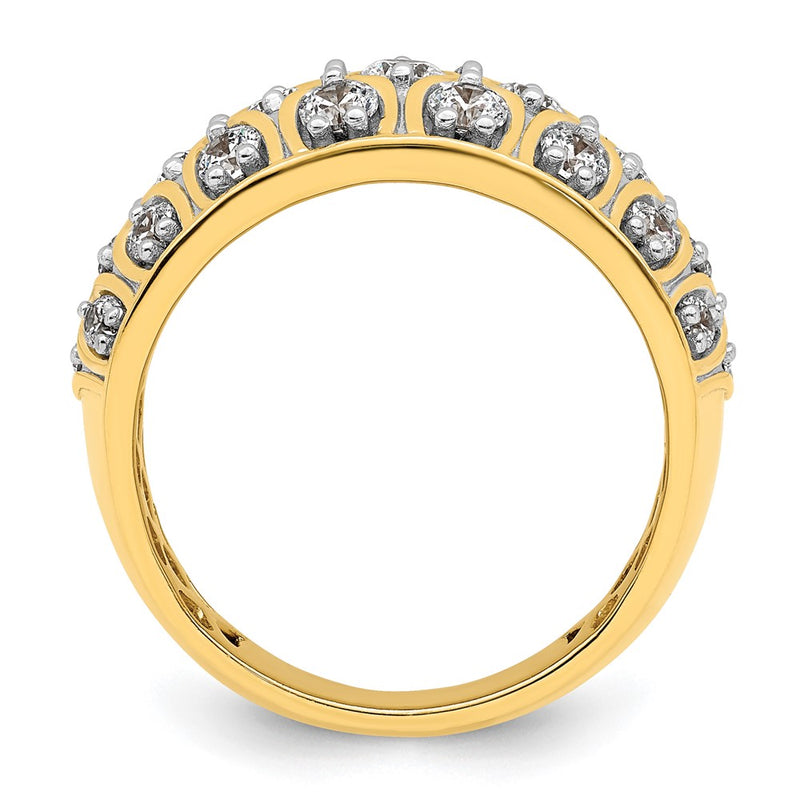 14k Yellow Gold 1 1/6 Ct. Lab Grown Diamond VS/SI+ G+ Fashion Ring