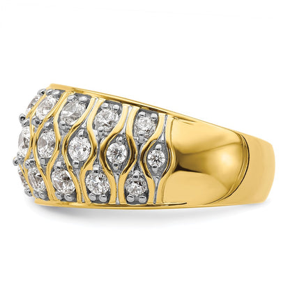 14k Yellow Gold 1 1/6 Ct. Lab Grown Diamond VS/SI+ G+ Fashion Ring