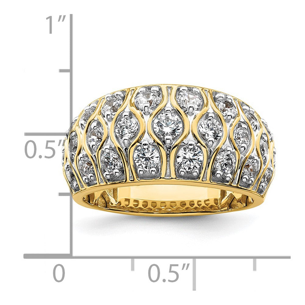 14k Yellow Gold 1 1/6 Ct. Lab Grown Diamond VS/SI+ G+ Fashion Ring