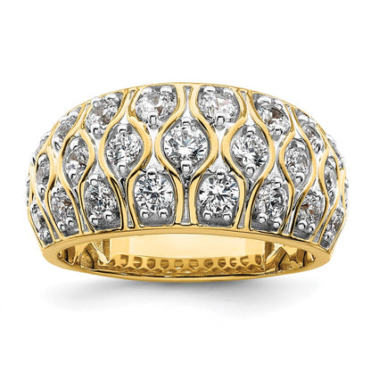 14k Yellow Gold 1 1/6 Ct. Lab Grown Diamond VS/SI+ G+ Fashion Ring