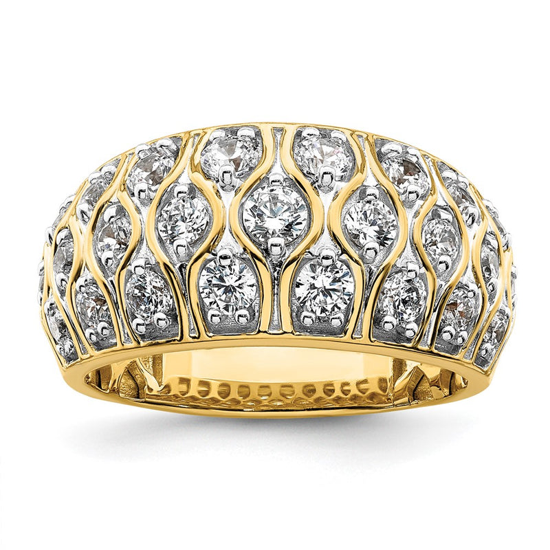 14k Yellow Gold 1 1/6 Ct. Lab Grown Diamond VS/SI+ G+ Fashion Ring
