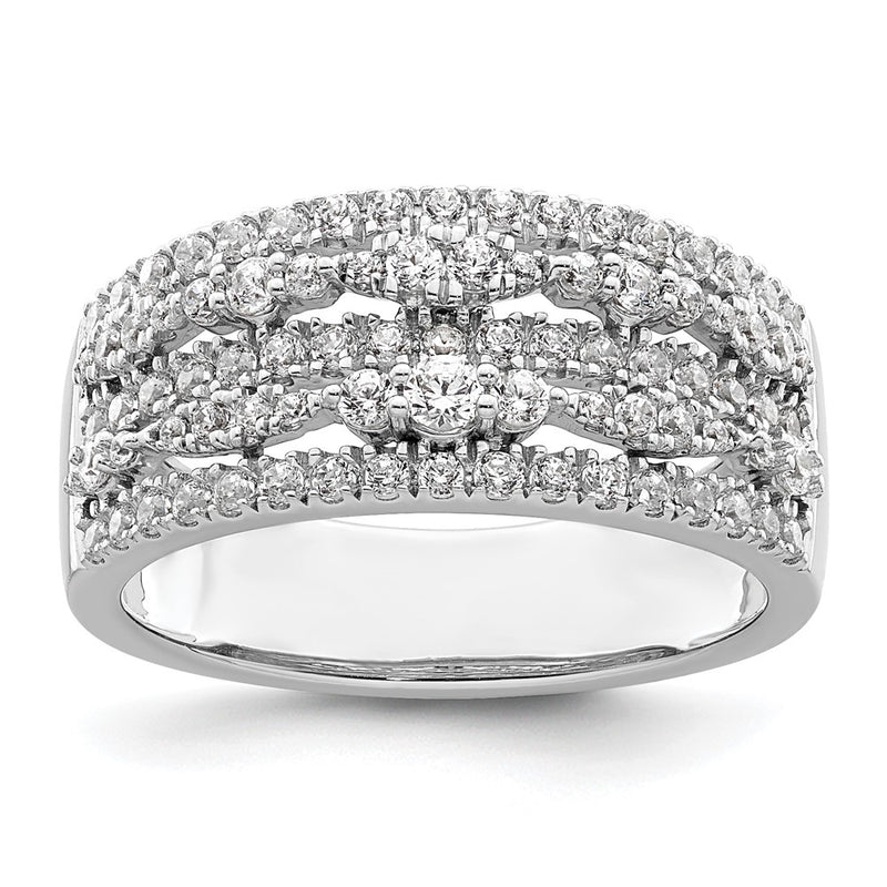14K White Gold 7/8 Carat Complete Diamond Band