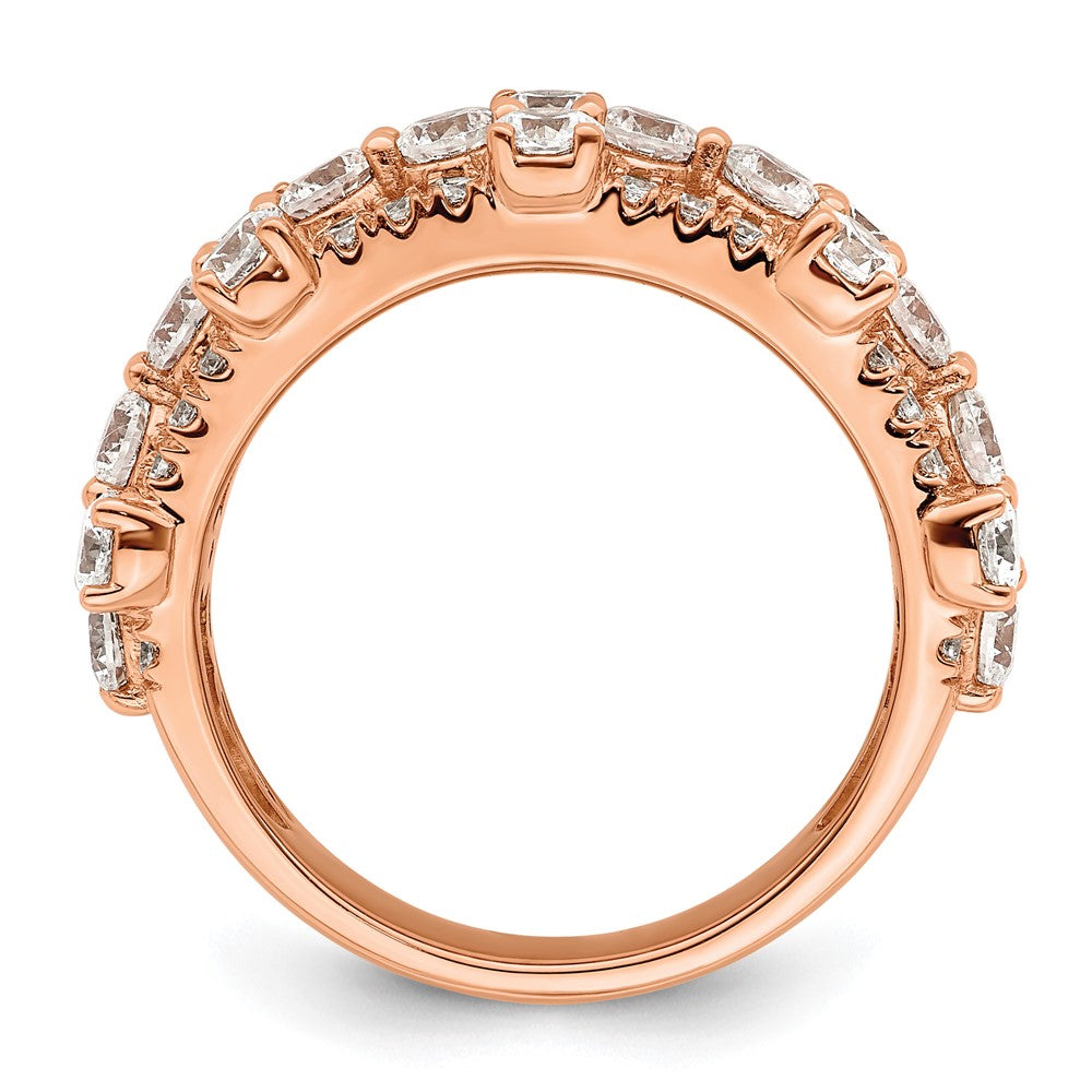 14k Rose Gold 2 1/2 Ct. Lab Gronw Diamond VS/SI+ G+ Fashion Ring