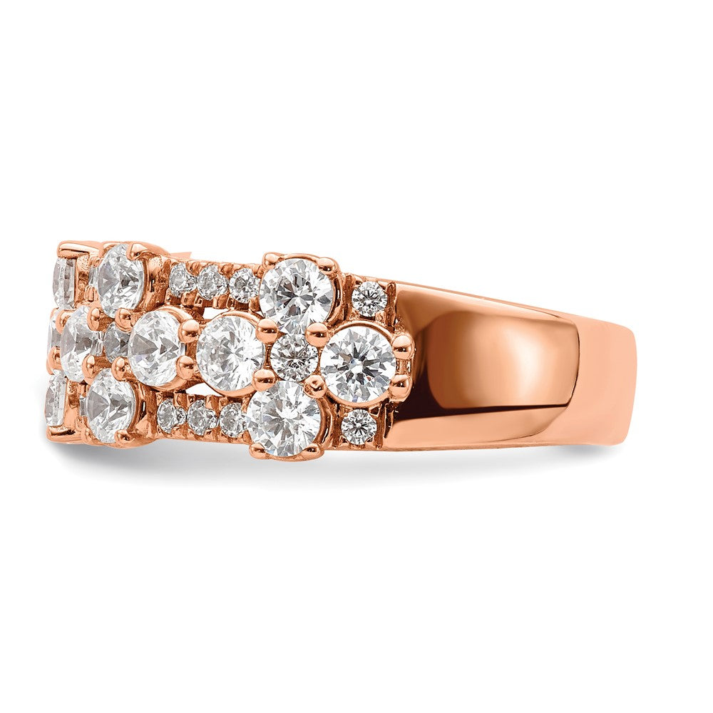 14k Rose Gold 2 1/2 Ct. Lab Gronw Diamond VS/SI+ G+ Fashion Ring