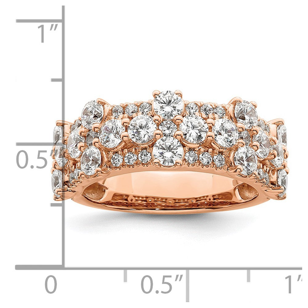 14k Rose Gold 2 1/2 Ct. Lab Gronw Diamond VS/SI+ G+ Fashion Ring
