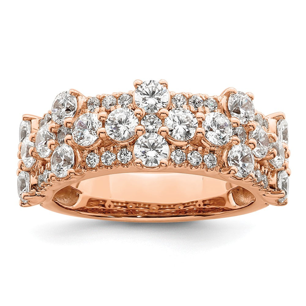 14k Rose Gold 2 1/2 Ct. Lab Gronw Diamond VS/SI+ G+ Fashion Ring