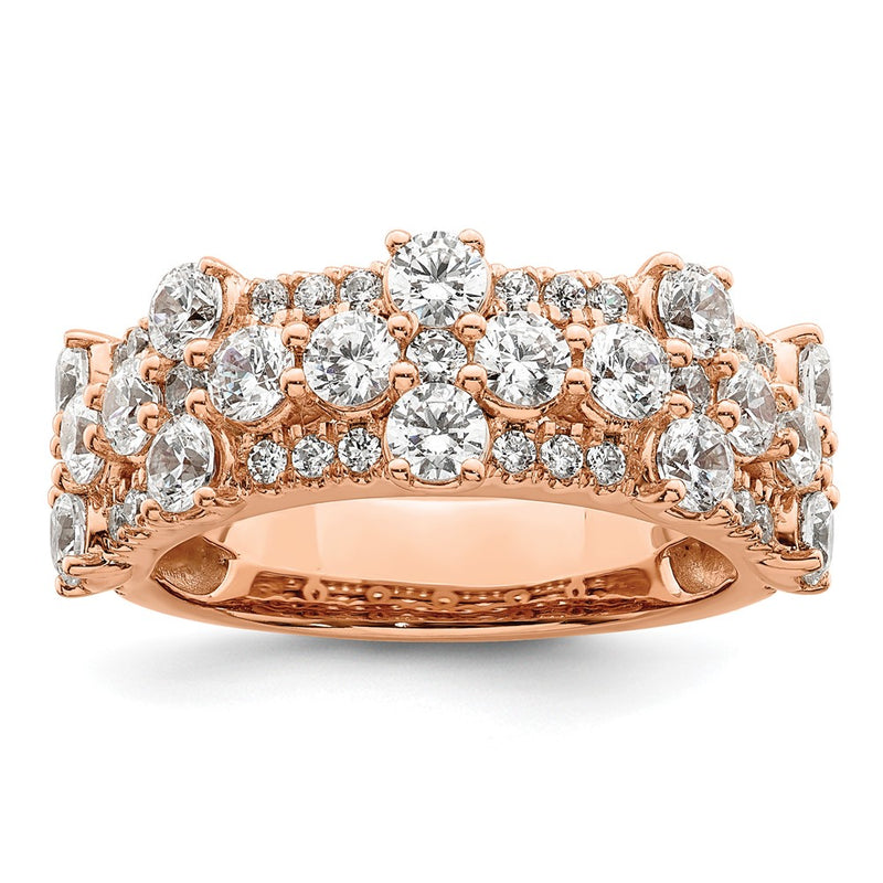 14k Rose Gold 2 1/2 Ct. Lab Gronw Diamond VS/SI+ G+ Fashion Ring