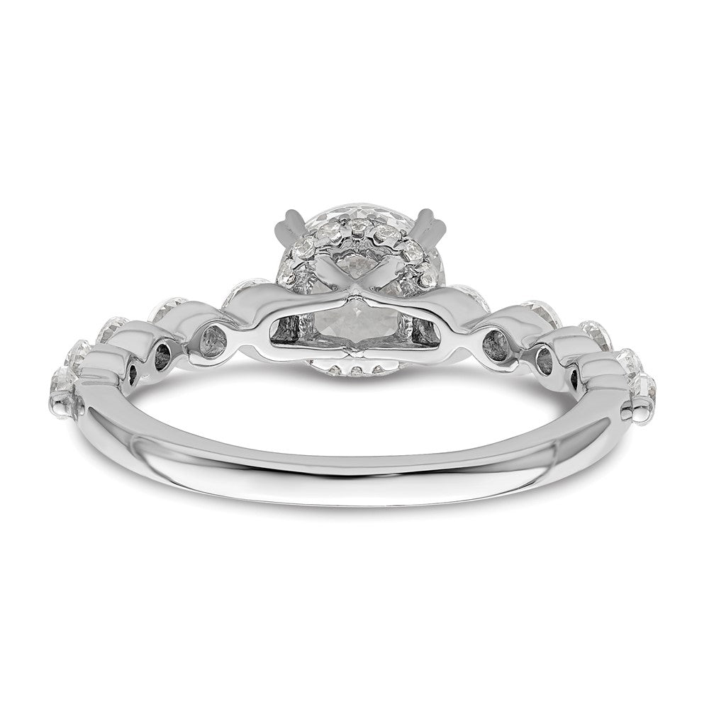 14k White Gold 3/4 Ct. Lab Grown Diamond VS/SI+ G+ 3/4 Ct. cetner Round Semi Mount Solitaire Engagement Ring
