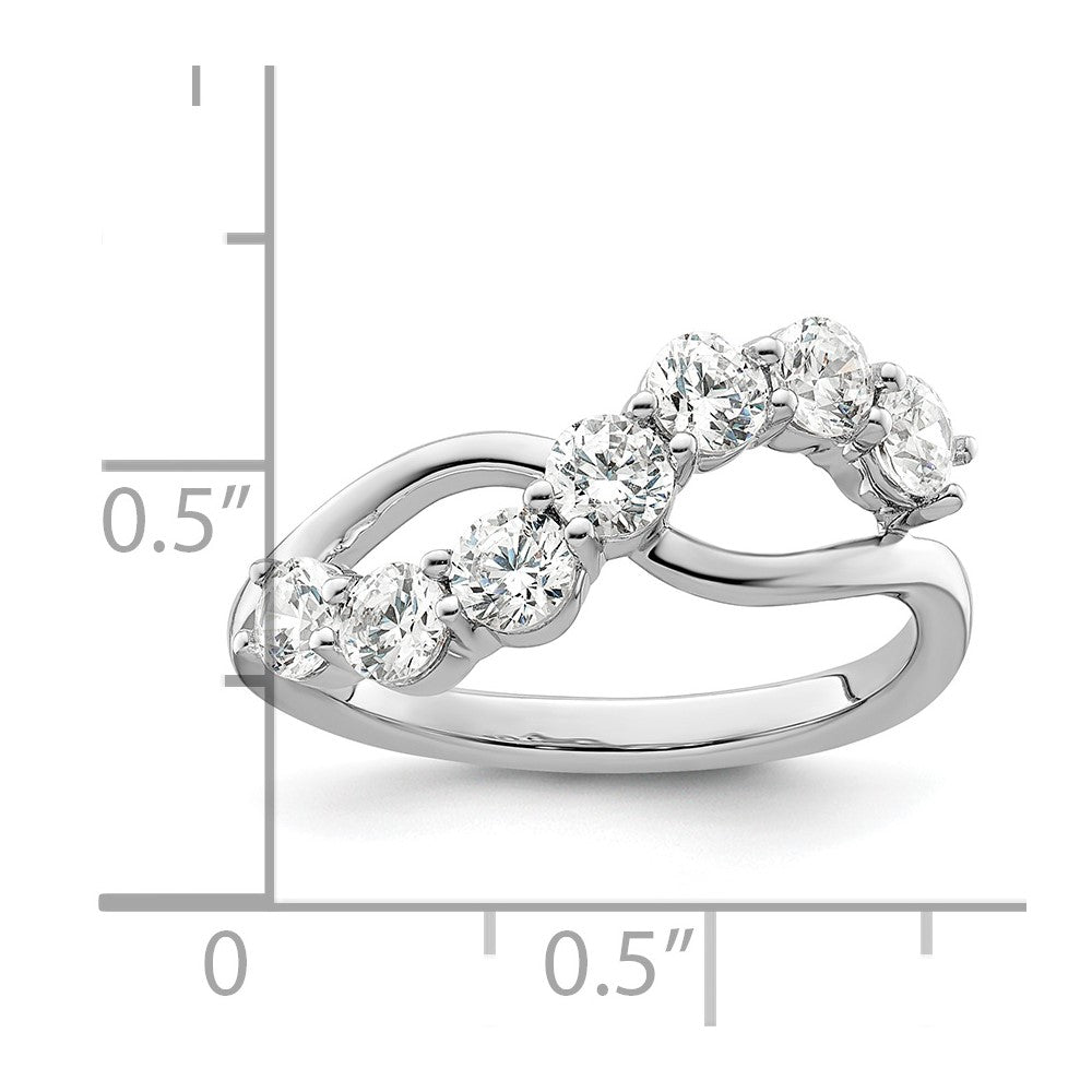 14K White Gold Lab Grown Diamond VS/SI+ G+ Band Ring