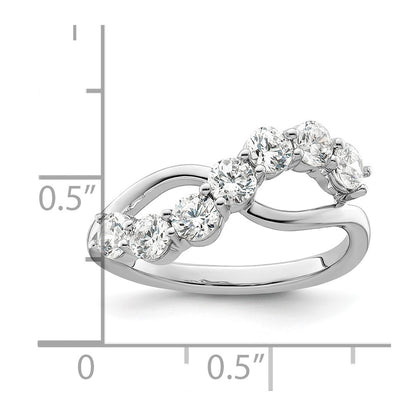 14K White Gold Lab Grown Diamond VS/SI+ G+ Band Ring