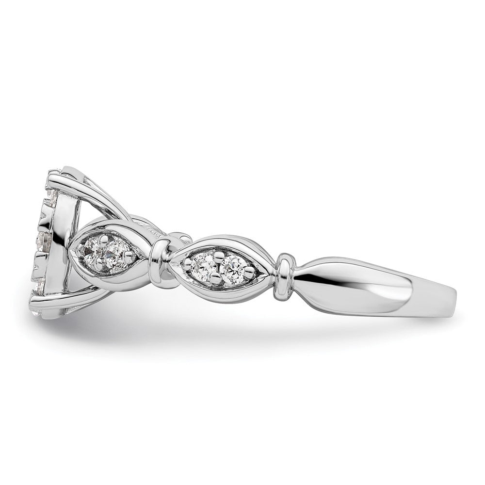 14K White Gold Lab Grown Diamond VS/SI+ G+ Cluster Ring