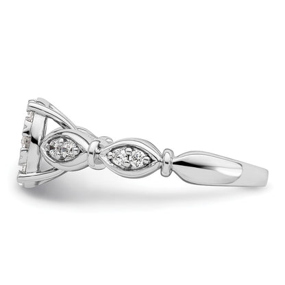 14K White Gold Lab Grown Diamond VS/SI+ G+ Cluster Ring