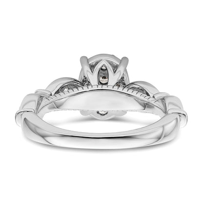 14K White Gold Lab Grown Diamond VS/SI+ G+ Cluster Ring